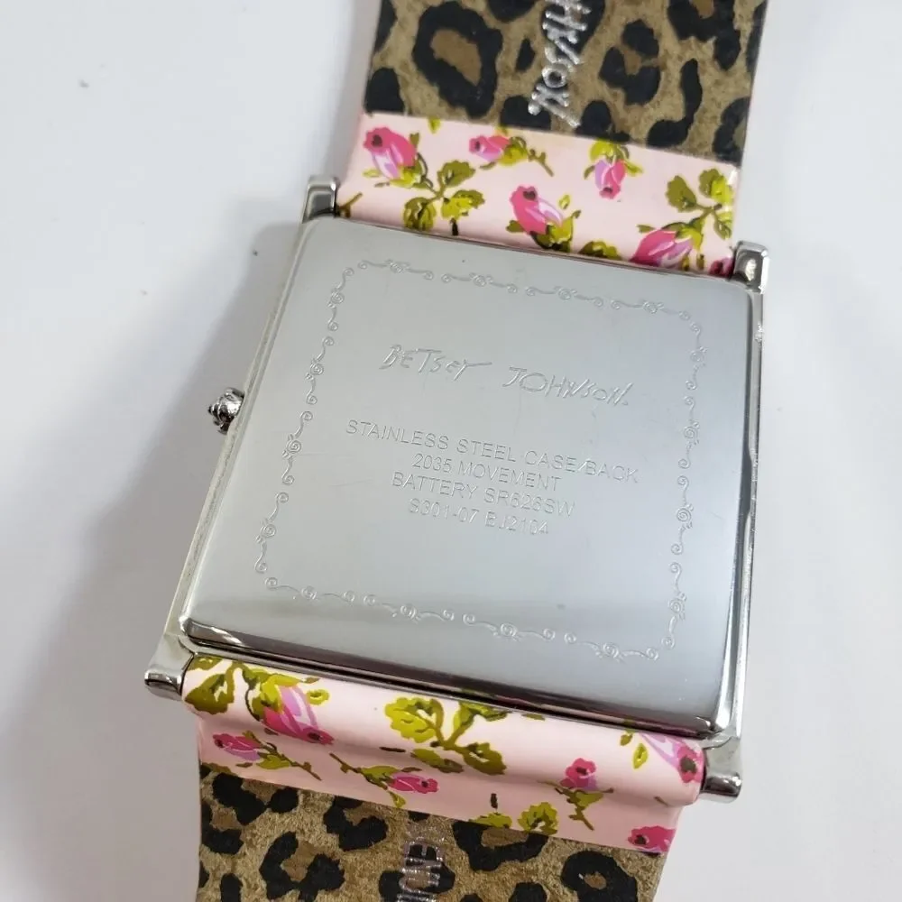 Vintage Betsey Johnson leather watch - works